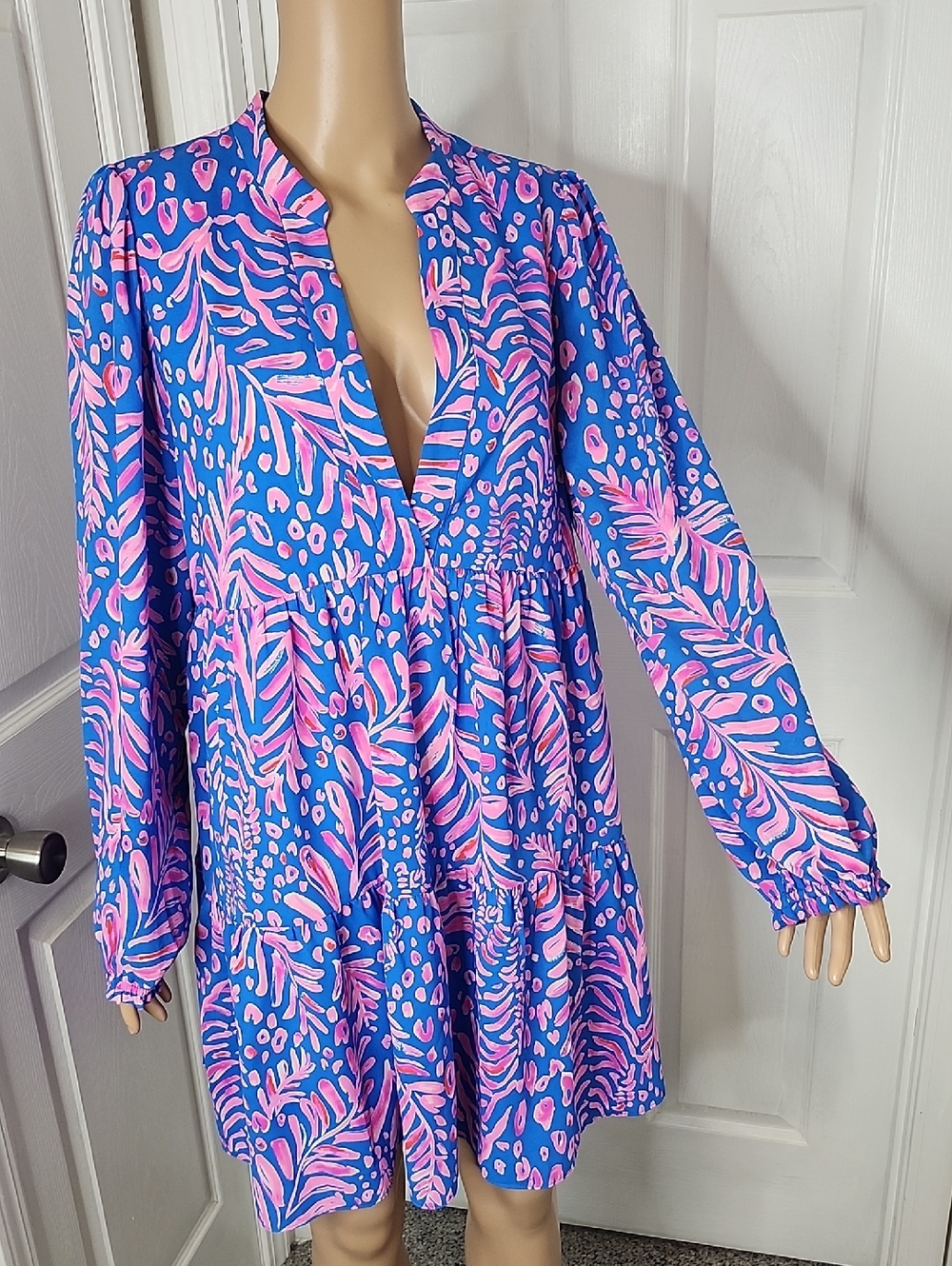 New Lilly Pulitzer Winona La Zebra Pink & Blue Mini Dress Or Cover-Up